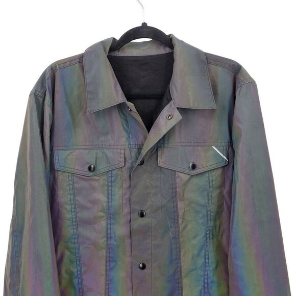 Cult Of Individuality Reversible Type II Denim Jacket Oil Slick Iridescent XL - Picture 5 of 16